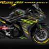 Decal Stiker Yamaha YZF R25 BLACK VR46 PROJECT